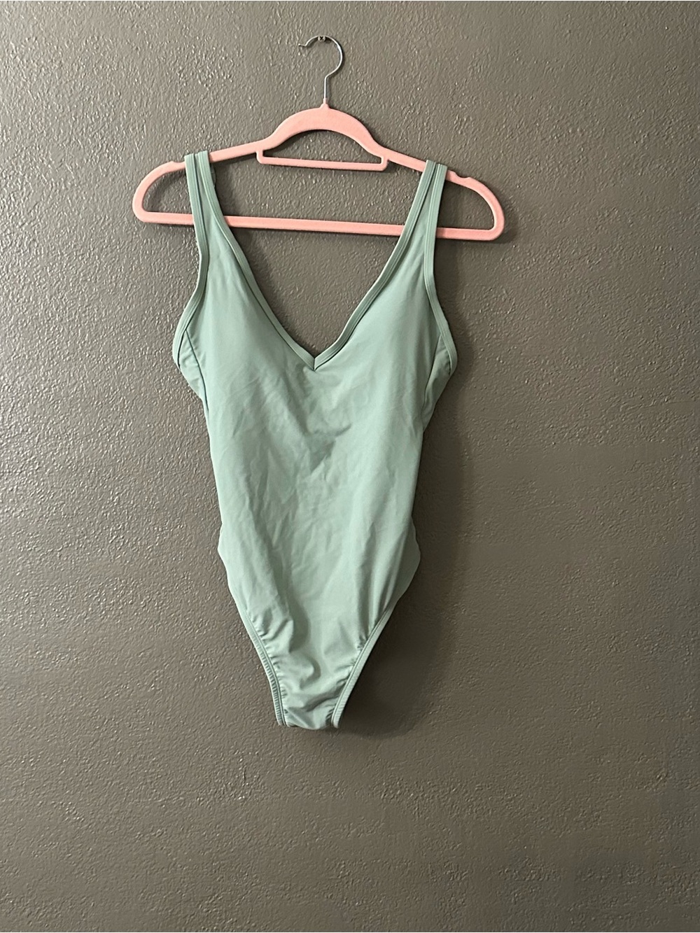☀️SUMMER SALE ☀️ Sage Green V-Neck One-Piece Swimsuit NWT Small